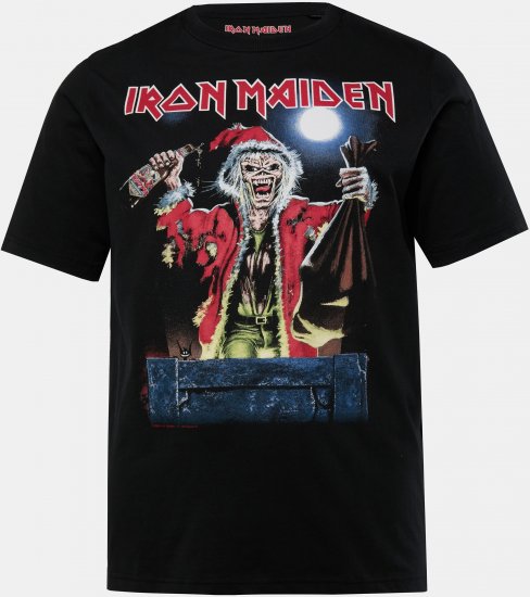JP1880 Iron Maiden X-Mas Eddie Band T-Shirt Black - T-shirts - Grote Maten T-shirts Heren
