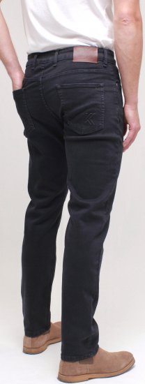 Kam Jeans Bens Embossed Reg Fit Jeans Blue-Black - Jeans & broeken - Jeans & Broeken Grote Maten Heren