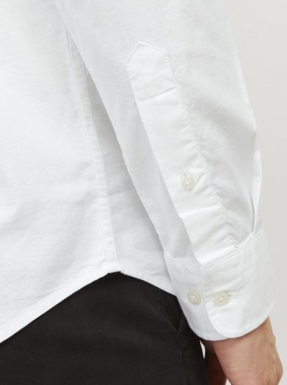 Jack & Jones Brook Oxford Long Sleeve Shirt White - Hemden - Overhemden Grote Maten Heren