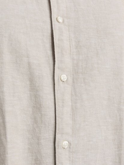 Jack & Jones Breeze Linen Blend Long Sleeve Shirt Crockery - Hemden - Overhemden Grote Maten Heren