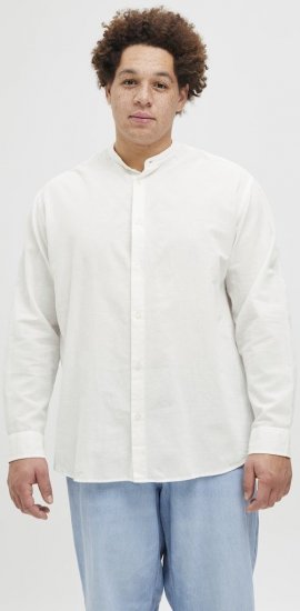 Jack & Jones Breeze Poplin Long Sleeve Shirt White - Hemden - Overhemden Grote Maten Heren