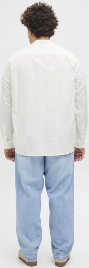Jack & Jones Breeze Poplin Long Sleeve Shirt White - Hemden - Overhemden Grote Maten Heren