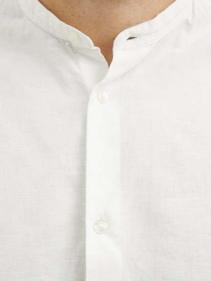 Jack & Jones Breeze Poplin Long Sleeve Shirt White - Hemden - Overhemden Grote Maten Heren
