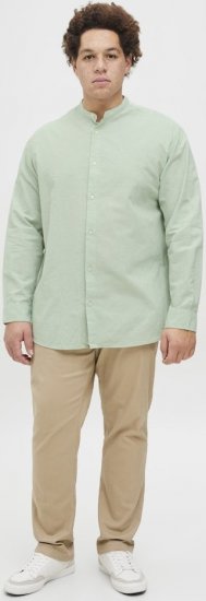 Jack & Jones Breeze Poplin Long Sleeve Shirt Iceberg Green - Hemden - Overhemden Grote Maten Heren