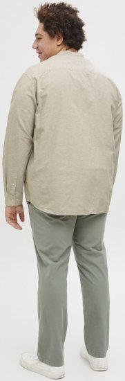 Jack & Jones Breeze Poplin Long Sleeve Shirt Beige - Hemden - Overhemden Grote Maten Heren
