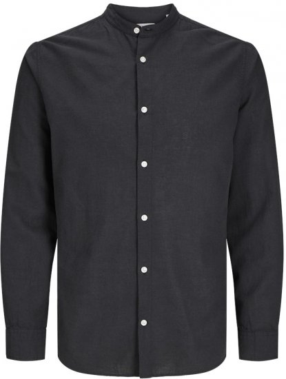Jack & Jones Breeze Poplin Long Sleeve Shirt Black - Hemden - Overhemden Grote Maten Heren