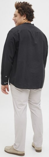 Jack & Jones Breeze Poplin Long Sleeve Shirt Black - Hemden - Overhemden Grote Maten Heren