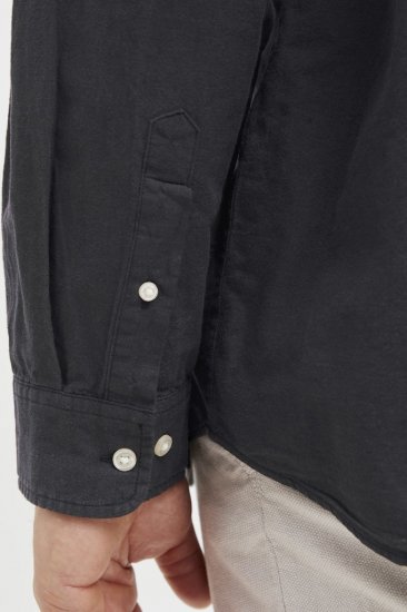 Jack & Jones Breeze Poplin Long Sleeve Shirt Black - Hemden - Overhemden Grote Maten Heren