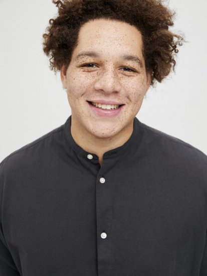 Jack & Jones Breeze Poplin Long Sleeve Shirt Black - Hemden - Overhemden Grote Maten Heren