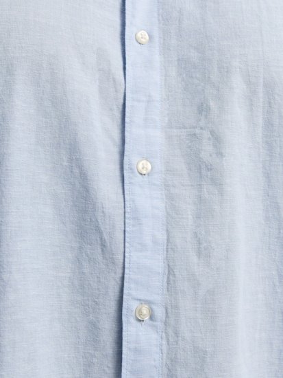 Jack & Jones Breeze Linen Blend Short Sleeve Shirt Chambray Blue - Hemden - Overhemden Grote Maten Heren