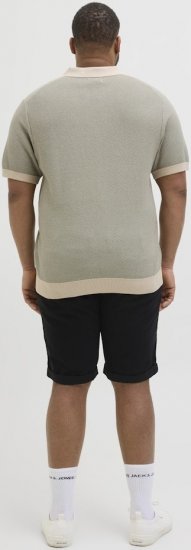 Jack & Jones Ceaston Knit Short Sleeve Sweater Vetiver - Sweaters & hoodies - Sweaters & Hoodies Grote Maten Heren