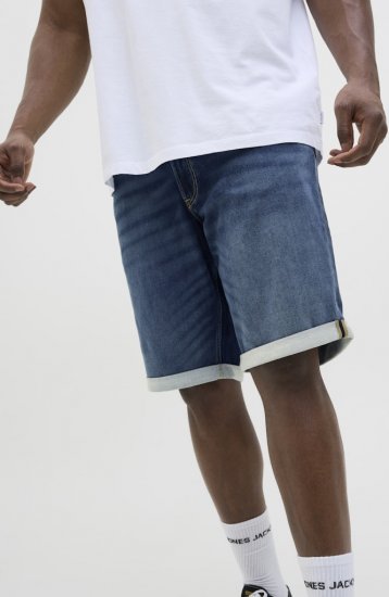 Jack & Jones Rick Con I.K. SHORTS GE 132 SN Blue Denim - Shorts - Grote Maten Korte Broeken Heren