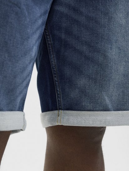 Jack & Jones Rick Con I.K. SHORTS GE 132 SN Blue Denim - Shorts - Grote Maten Korte Broeken Heren