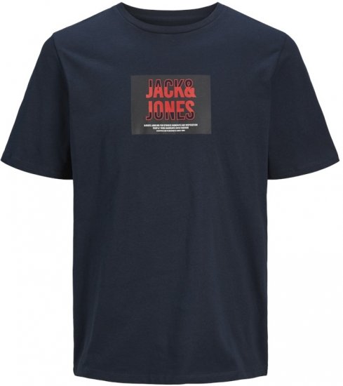 Jack & Jones Hudson Crew Neck T-Shirt Navy - T-shirts - Grote Maten T-shirts Heren