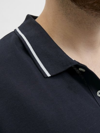 Jack & Jones Hudson Short Sleeve Polo Dark Navy - Polo shirts - Grote Maten Poloshirts Heren