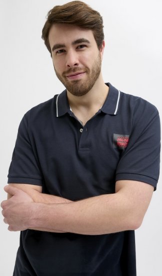 Jack & Jones Hudson Short Sleeve Polo Dark Navy - Polo shirts - Grote Maten Poloshirts Heren