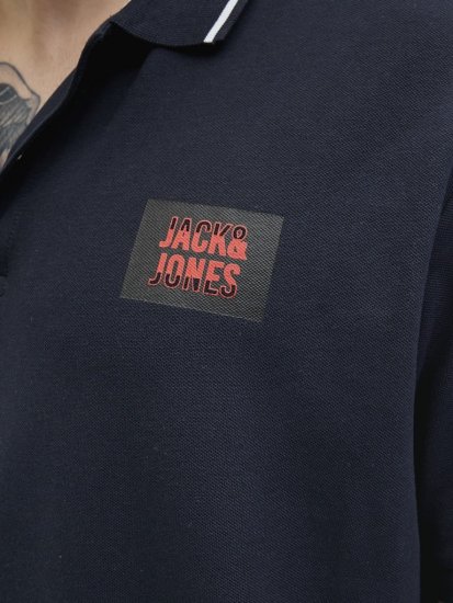 Jack & Jones Hudson Short Sleeve Polo Dark Navy - Polo shirts - Grote Maten Poloshirts Heren