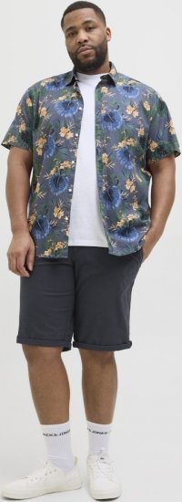 Jack & Jones Marco Erik Chino Shorts Navy Blazer - Shorts - Grote Maten Korte Broeken Heren