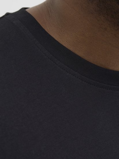 Jack & Jones Lavance Crew Neck T-Shirt Black Beauty - T-shirts - Grote Maten T-shirts Heren