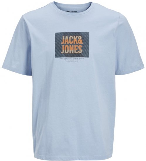 Jack & Jones Hudson Crew Neck T-Shirt Chambray Blue - T-shirts - Grote Maten T-shirts Heren