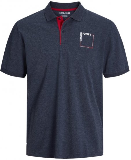 Jack & Jones Verner Short Sleeve Polo Dark Blue - Polo shirts - Grote Maten Poloshirts Heren