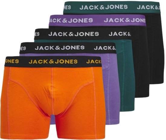 Jack & Jones Ben Solid Trunks 5-Pack Black - Ondergoed & zwem - Grote Maten Ondergoed Heren