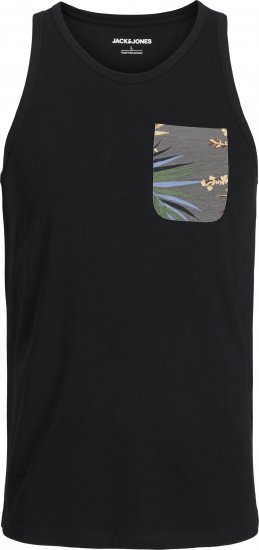 Jack & Jones Hawaii Printed Pocket Tanktop Black - T-shirts - Grote Maten T-shirts Heren
