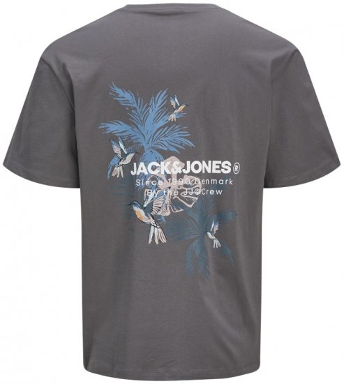 Jack & Jones Hawaii Crew Neck T-Shirt Grey - T-shirts - Grote Maten T-shirts Heren