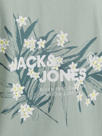 Jack & Jones Hawaii Crew Neck T-Shirt Iceberg Green - T-shirts - Grote Maten T-shirts Heren