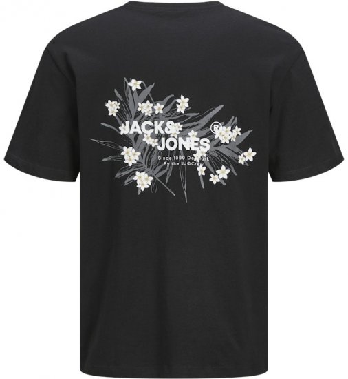 Jack & Jones Hawaii Crew Neck T-Shirt Black - T-shirts - Grote Maten T-shirts Heren