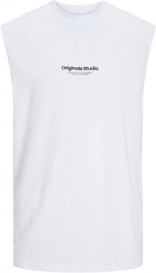 Jack & Jones VESTERBRO Sleeveless T-Shirt Bright White - T-shirts - Grote Maten T-shirts Heren
