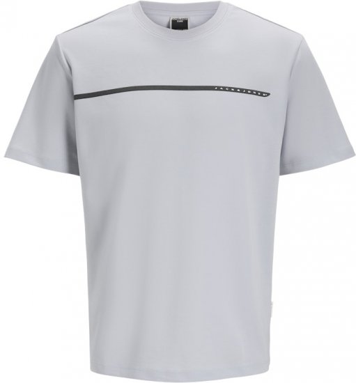 Jack & Jones Fusion Black Line Crew Neck T-Shirt Grey - T-shirts - Grote Maten T-shirts Heren