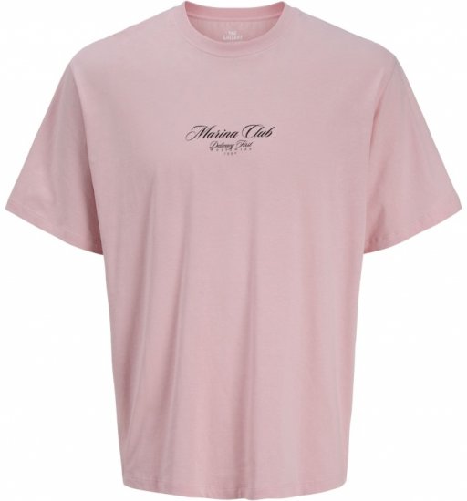 Jack & Jones Marina Crew Neck T-Shirt Tickled Pink - T-shirts - Grote Maten T-shirts Heren