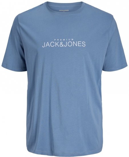 Jack & Jones Lavance Crew Neck T-Shirt Light Blue - T-shirts - Grote Maten T-shirts Heren