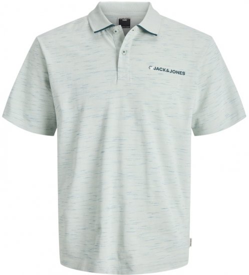 Jack & Jones Logan Polo Shirt Aqua Grey - Polo shirts - Grote Maten Poloshirts Heren