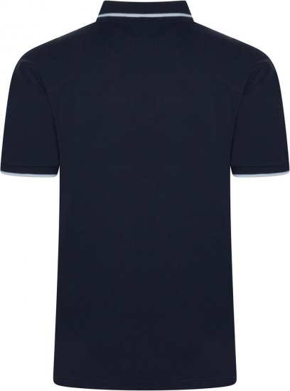 Kam Jeans 5518 Smart Mini Geo-Print Polo Navy - Polo shirts - Grote Maten Poloshirts Heren