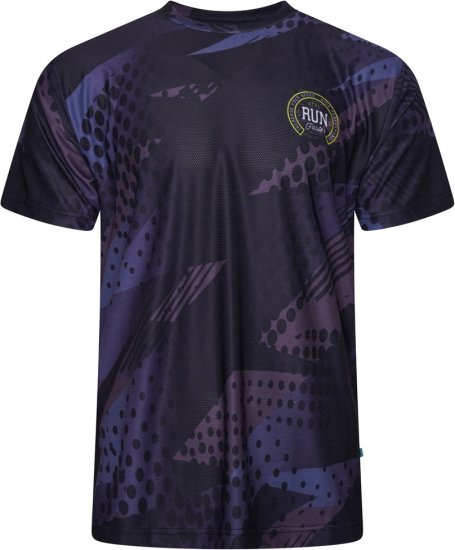 Kam Jeans AP010 Active Performance Printed Mesh T-Shirt Black - T-shirts - Grote Maten T-shirts Heren