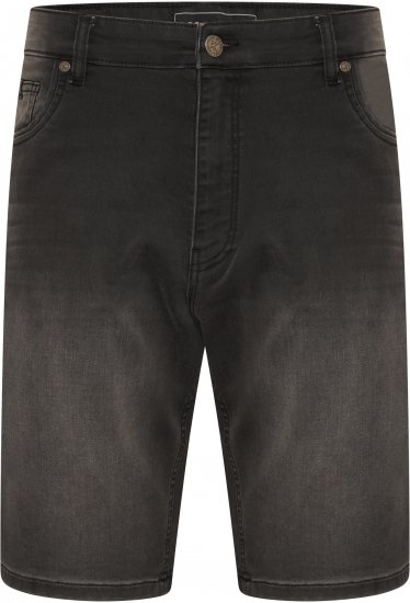 Kam Jeans NUNEZ2 Knitted Denim Stretch Shorts Charcoal - Shorts - Grote Maten Korte Broeken Heren