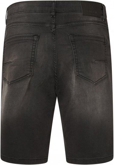 Kam Jeans NUNEZ2 Knitted Denim Stretch Shorts Charcoal - Shorts - Grote Maten Korte Broeken Heren