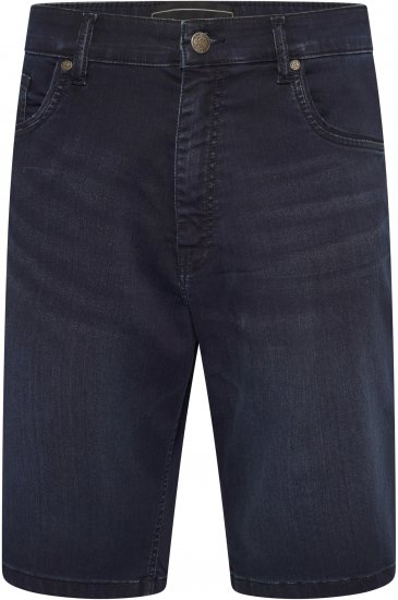 Kam Jeans NUNEZ2 Knitted Denim Stretch Shorts Dark Navy - Shorts - Grote Maten Korte Broeken Heren