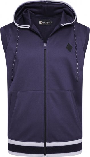 Kam Jeans TS005 Retro Tracky Set (Shorts/Sleeveless Hoodie) Navy - Motleys gekke april solden - 