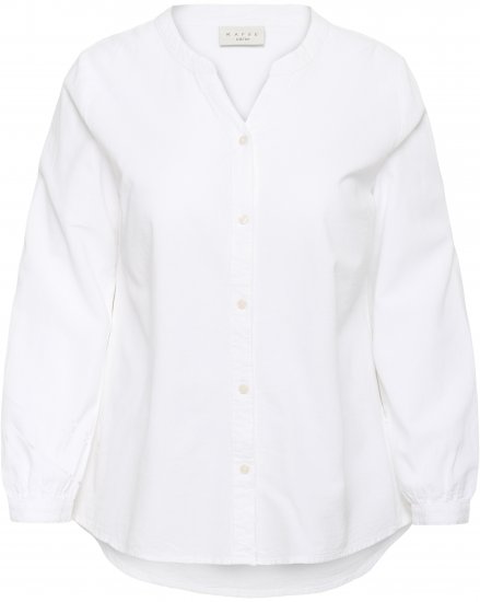 Kaffe Curve Nana Overhemd met lange mouw Wit - Blouses & tunieken - 