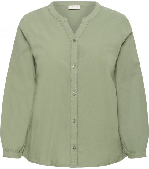 Kaffe Curve Nana Overhemd met lange mouw Groen - Blouses & tunieken - 