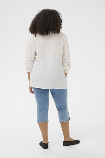 Kaffe Curve Liwa Shirt Chalk - Blouseshirts - 