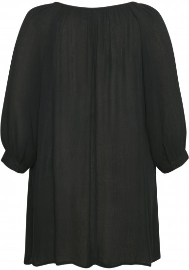 Kaffe Curve Ami 3/4 mouw Tuniek Diepzwart - T-shirts - 