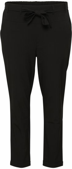 Kaffe Curve Jia Broek met riem Diepzwart - Jeans & Broeken in Grote Maten – Plus Size - 