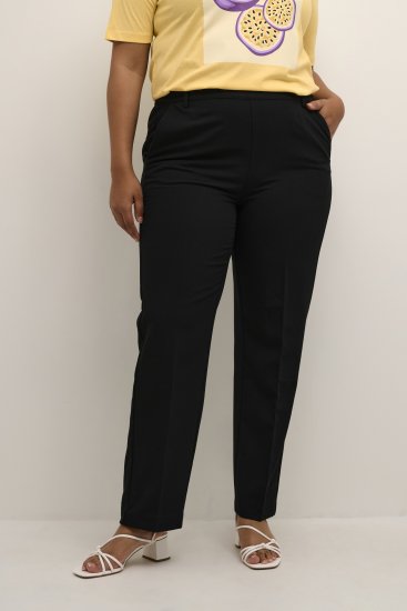 Kaffe Curve Sakira Lange broek Diepzwart - Jeans & Broeken in Grote Maten – Plus Size - 