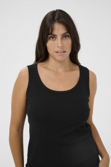 Kaffe Curve Carina Tanktop Diepzwart - T-shirts - 
