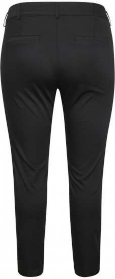 Kaffe Curve Leana Chino Broek 7/8 Diep Zwart - Jeans & Broeken in Grote Maten – Plus Size - 