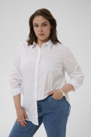 Kaffe Curve Laina Shirt Optical White - Blouseshirts - 